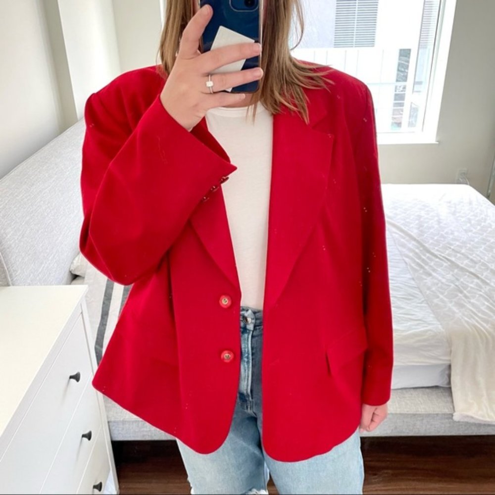Pendleton Red Blazer - Picture 2 of 11